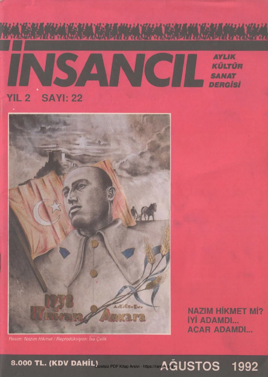 022 Ağustos 1992 kapak görseli