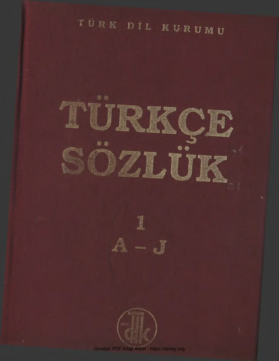 1 Cilt A J TDK kapak görseli