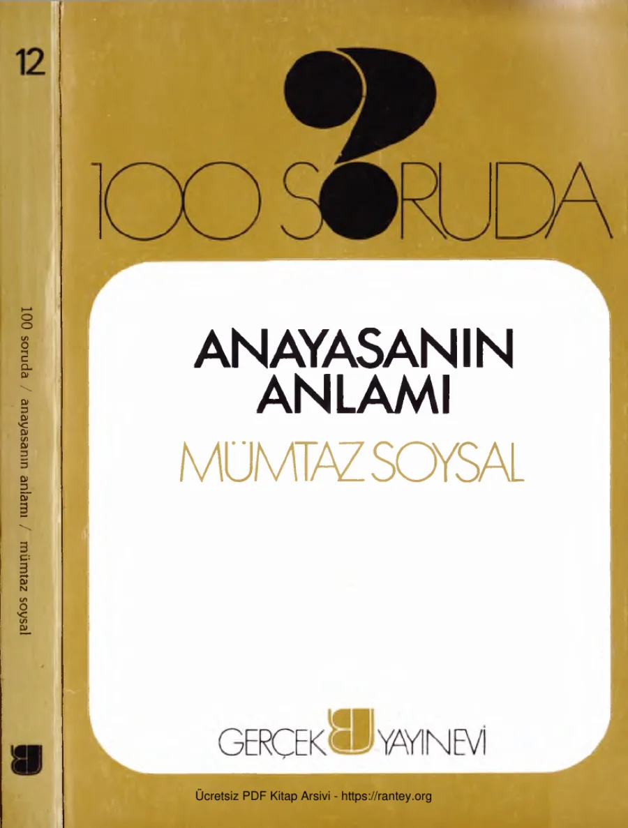 100 Soruda Anayasanın Anlamı Gerçek Yayınları kapak görseli