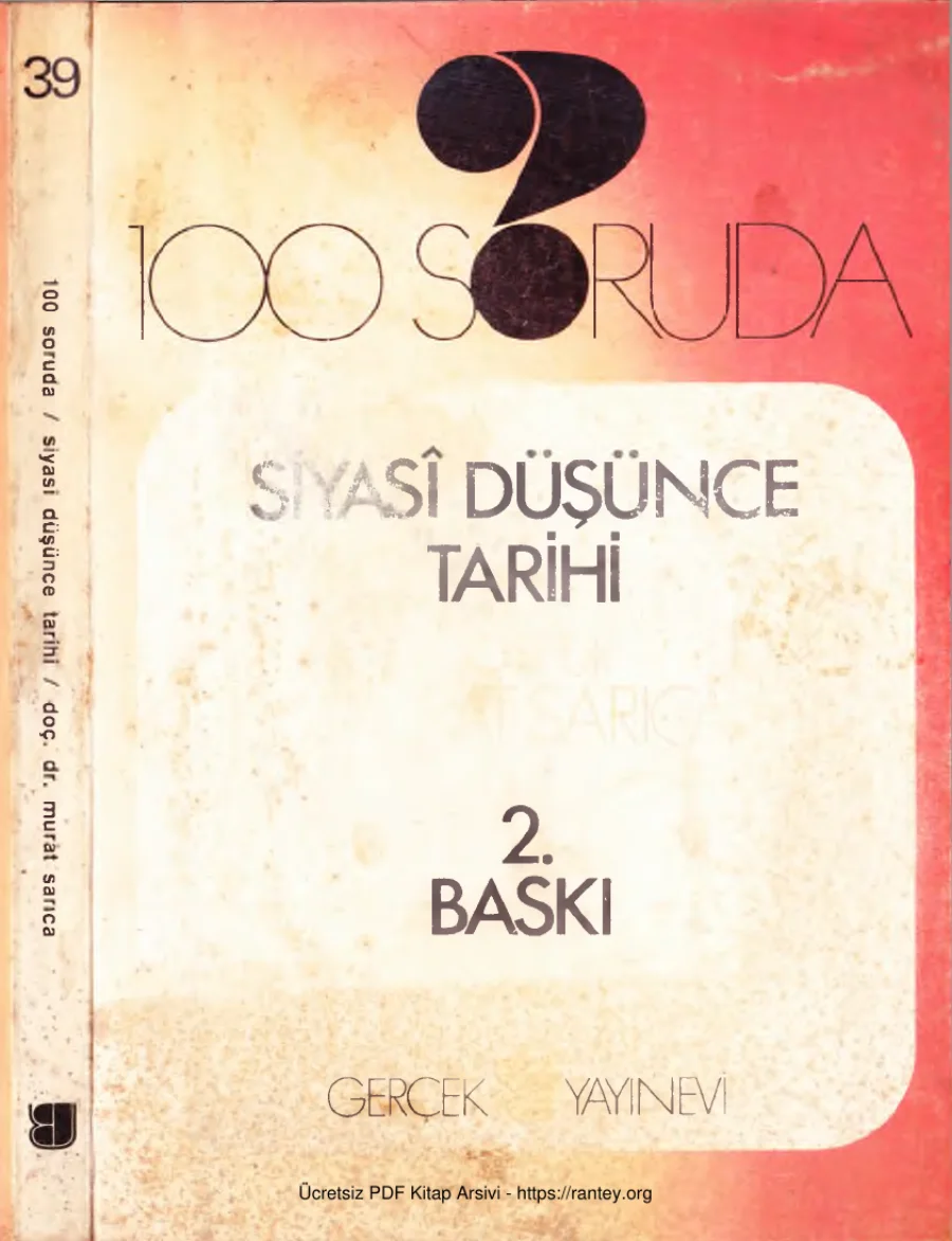 100 Soruda Siyasi Düşünce Tarihi Gerçek Yayınları kapak görseli