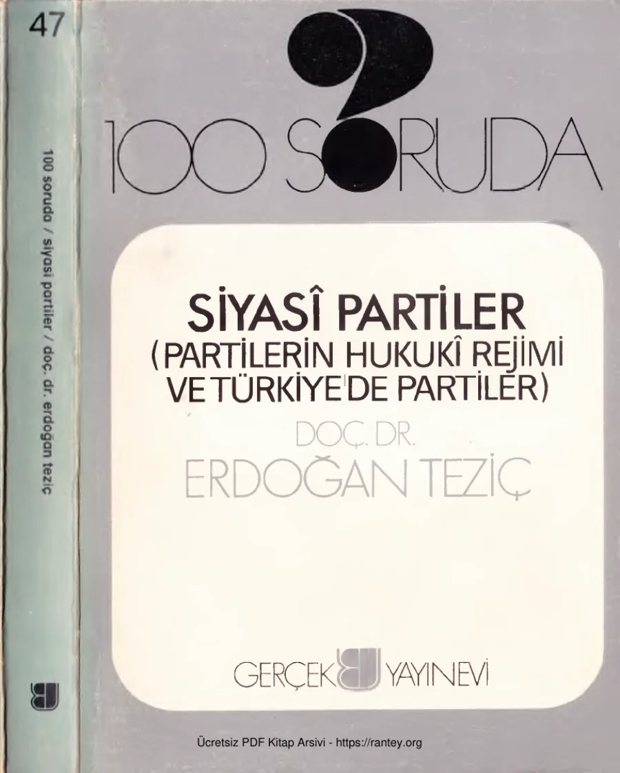 100 Soruda Siyasi Partiler Türkiyede Partiler Gerçek Yayınları kapak görseli