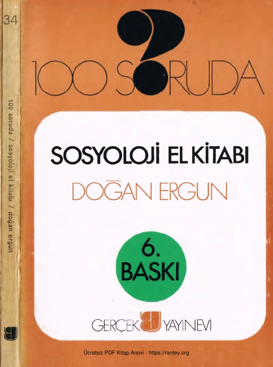 100 Soruda Sosyoloji El Kitabı Gerçek Yay 1993 cs kapak görseli