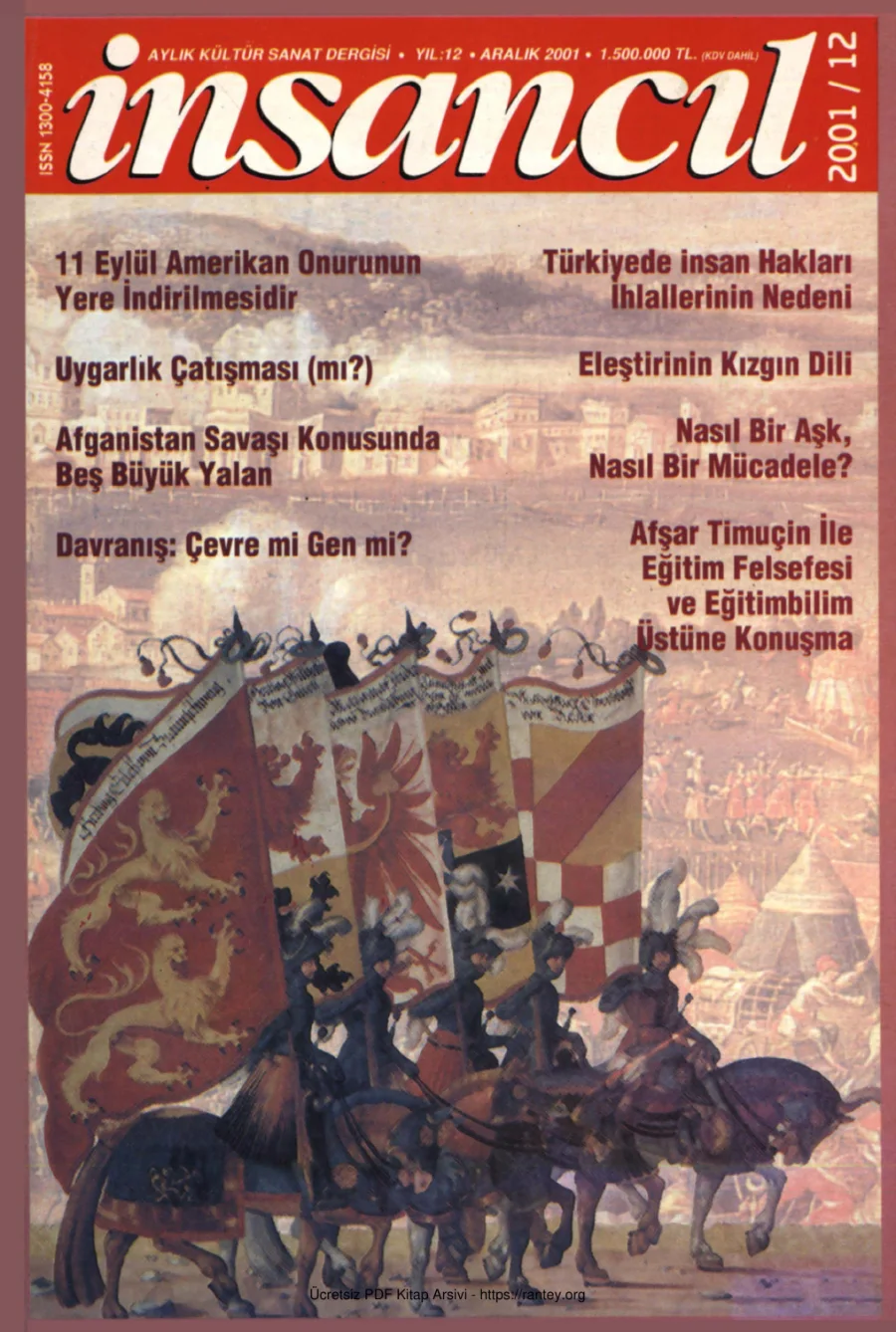 134 Aralık 2001 kapak görseli