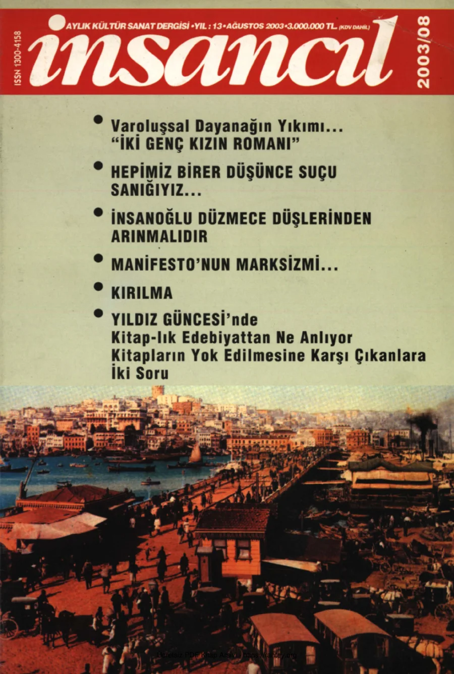 154 Ağustos 2003 kapak görseli