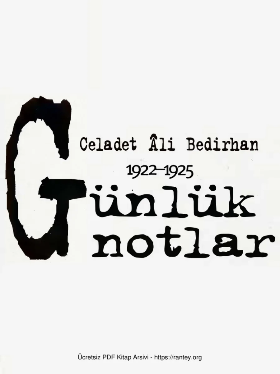 1922 1925 Günlük Notlar kapak görseli