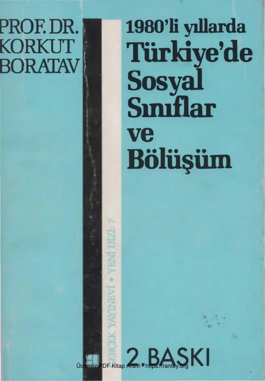 1980'li Yıllarda Türkiye'de Sosyal Sınıflar ve Bölüşüm kapak görseli