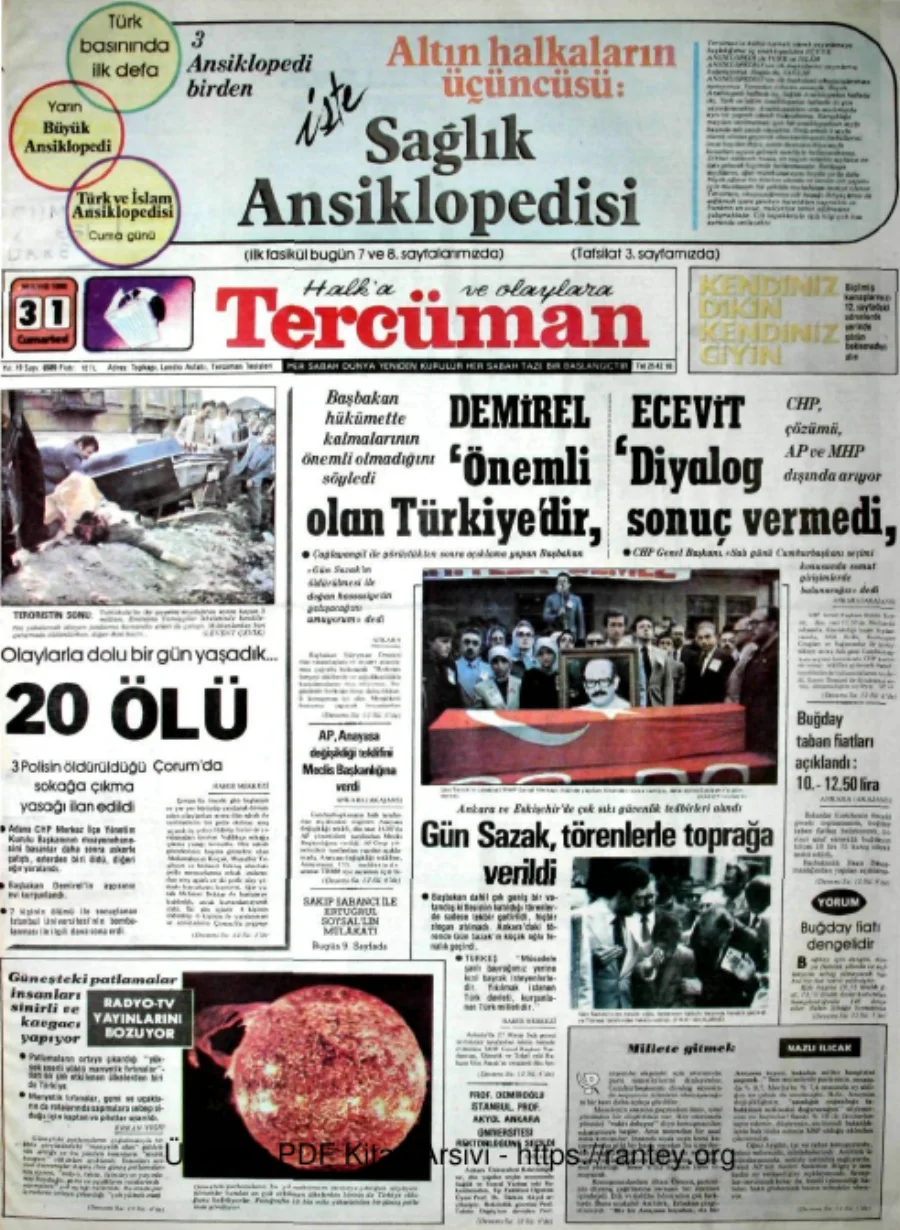 1982 gazete arşivi kapak görseli