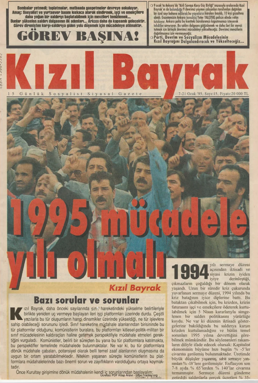 1995 Sayı 15 07 21 Ocak kapak görseli