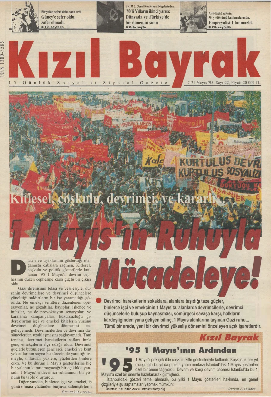 1995 Sayı 22 07 21 Mayıs kapak görseli