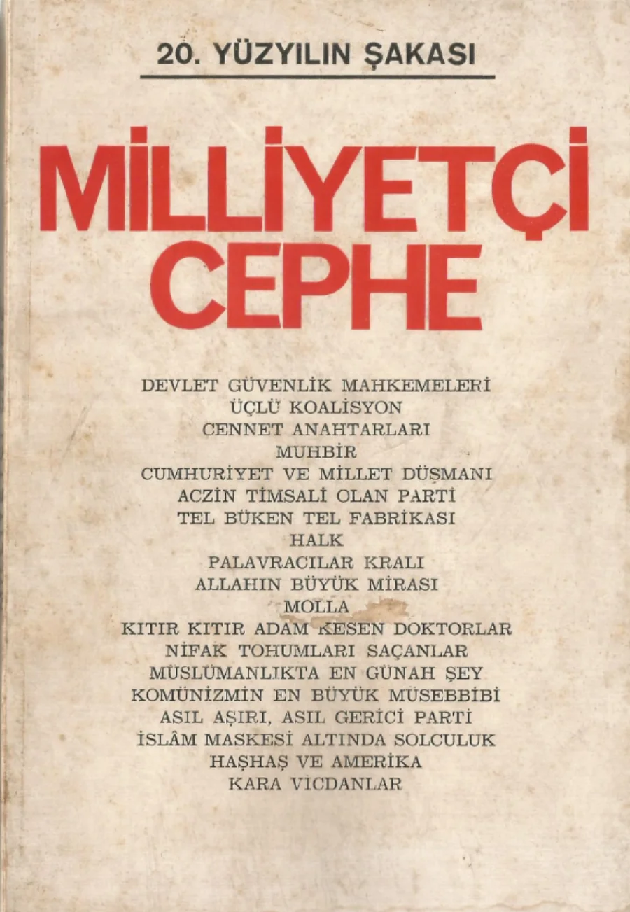 20 Yüzyılın Şakası Milliyetçi Cephe kapak görseli