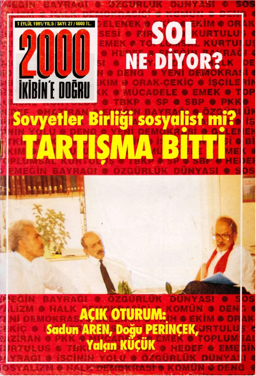 2000e Doğru Yıl 5 Sayı 27 1 Eylül 1991 kapak görseli
