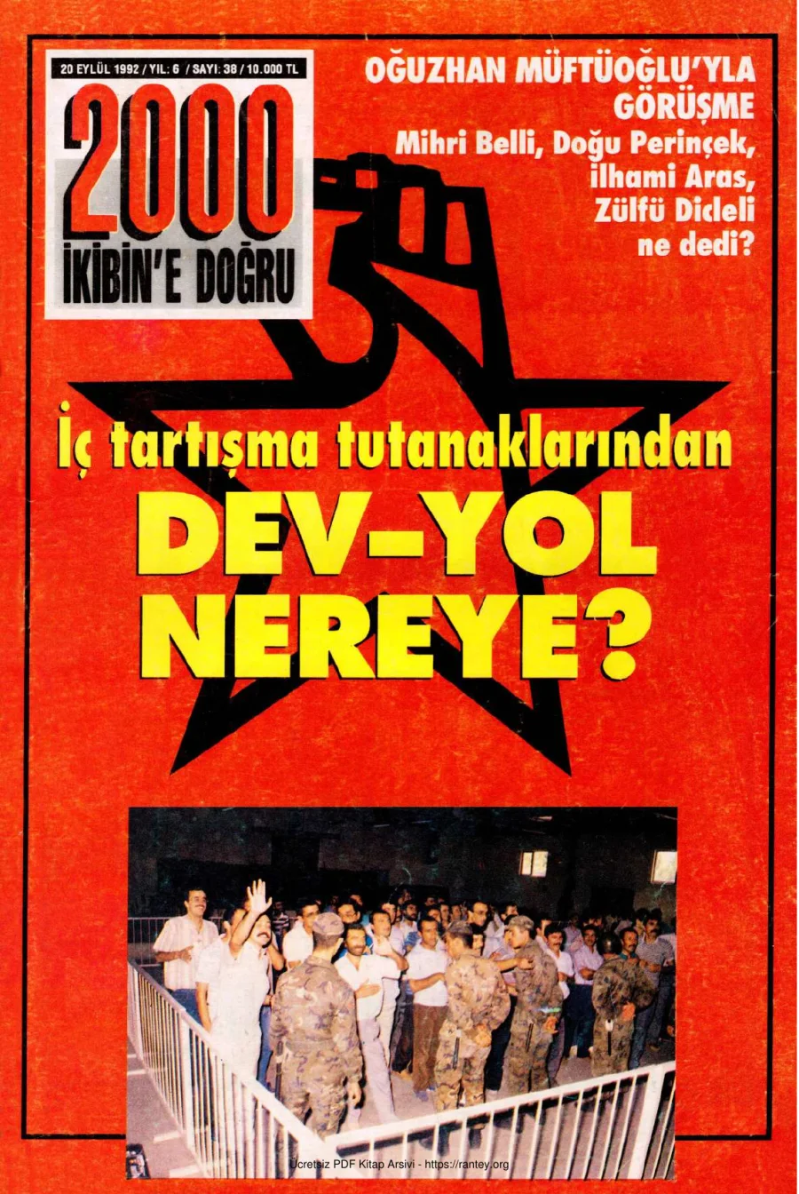 2000e Doğru Yıl 6 Sayı 38 20 Eylül 1992 kapak görseli