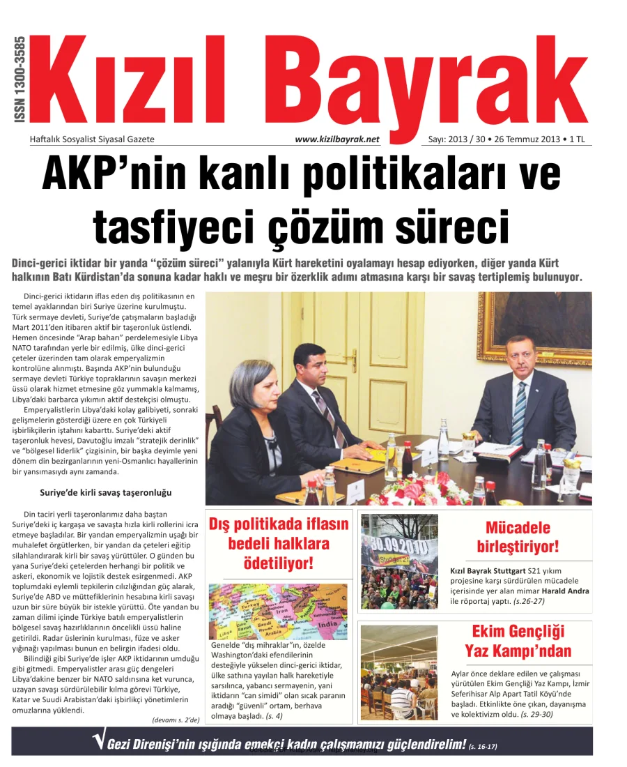 2013 Sayı 30 26 Temmuz kapak görseli