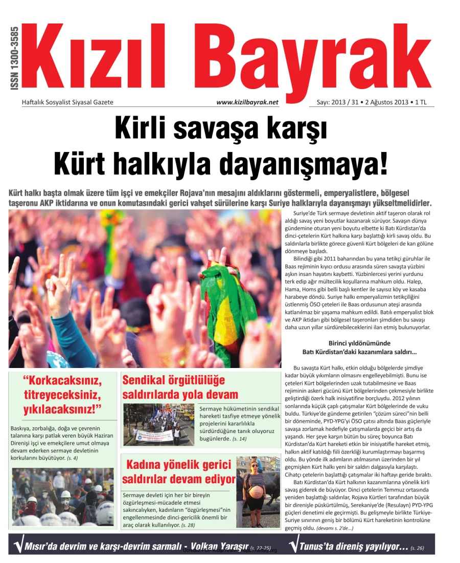 2013 Sayı 31 02 Ağustos kapak görseli