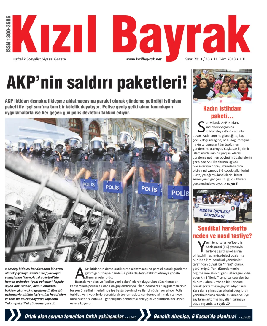 2013 Sayı 40 11 Ekim kapak görseli