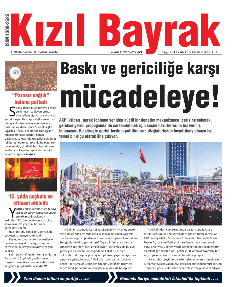 2013 Sayı 44 15 Kasım kapak görseli