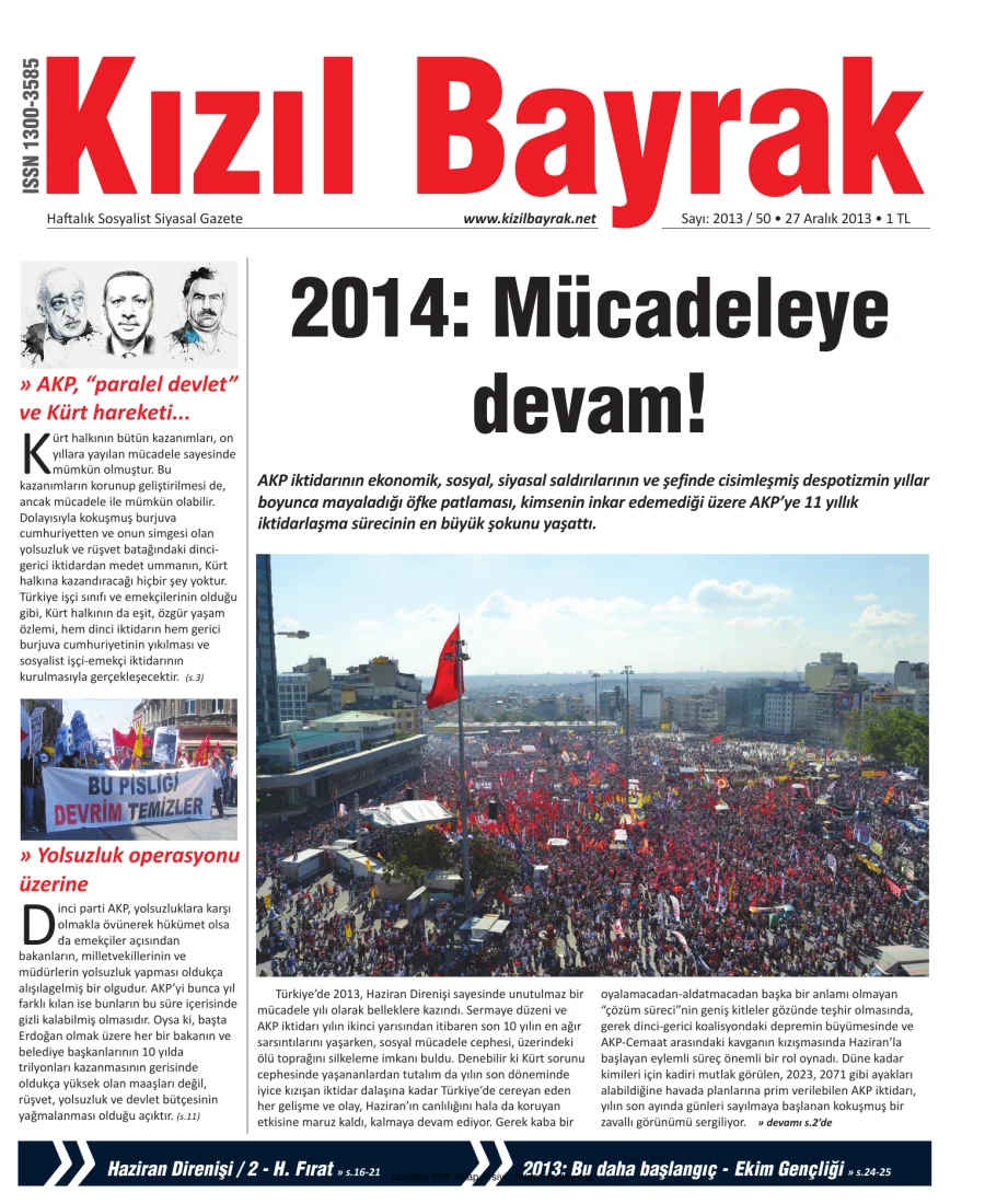 2013 Sayı 50 27 Aralık kapak görseli
