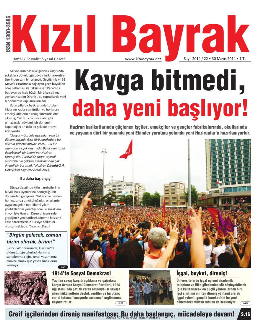 2014 Sayı 22 30 Mayıs kapak görseli