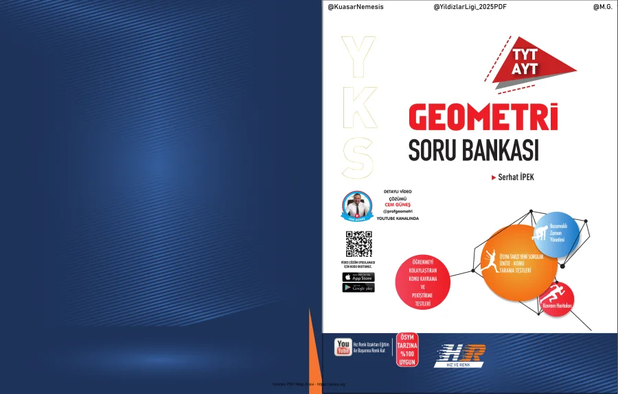 2026 Hız Ve Renk Yayınları TYT AYT Geometri Soru Bankası Yildi kapak görseli
