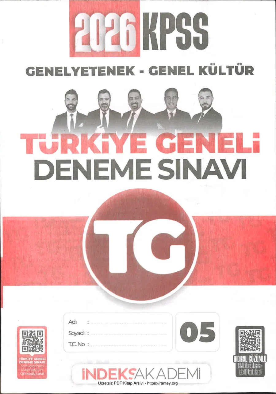 2026 İNDEKS KPSS TG 5 CEVAP ANAHTARI kapak görseli