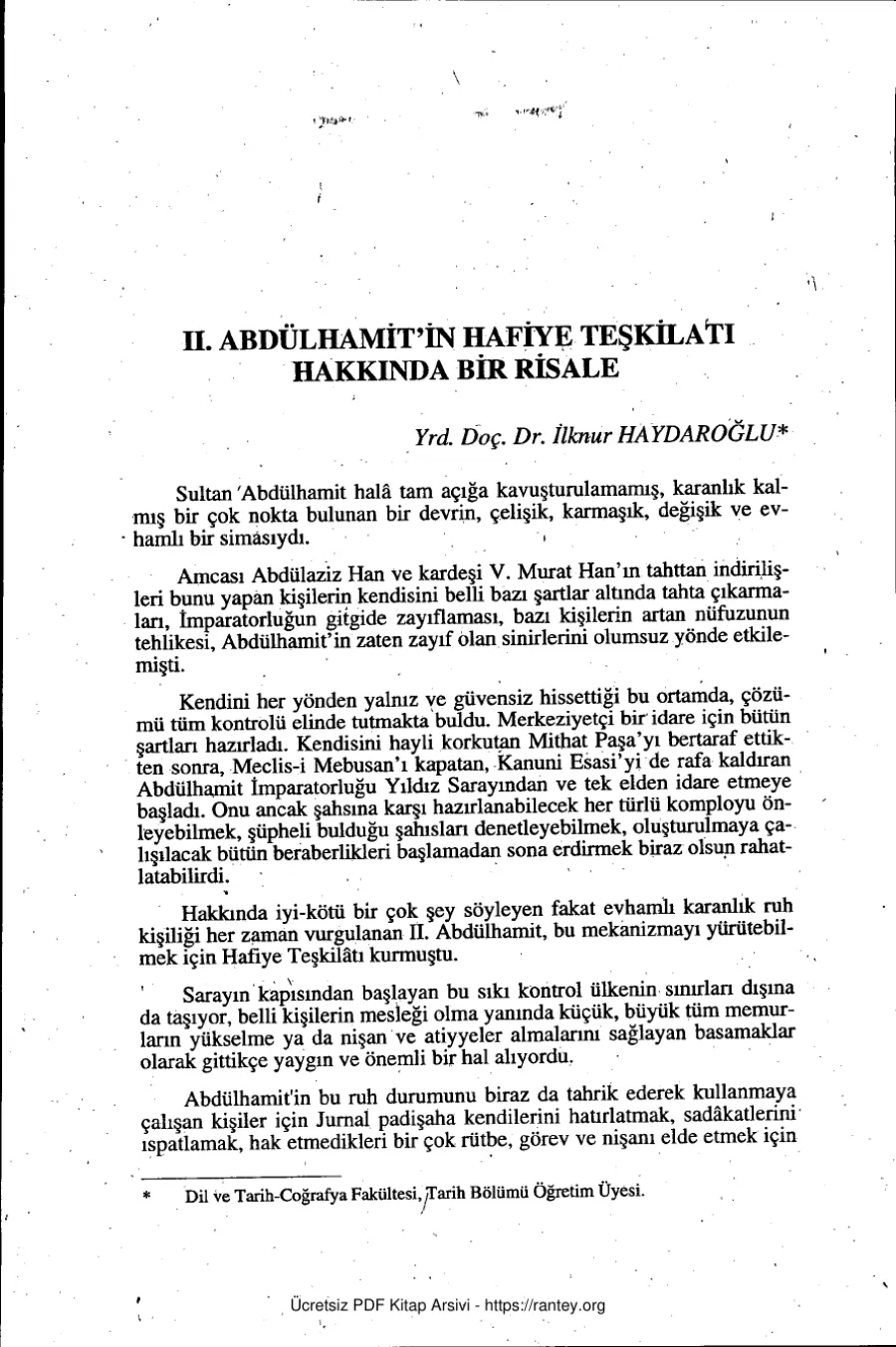 2aBDÜLHAMİT hAFiye Teşkilatı kapak görseli