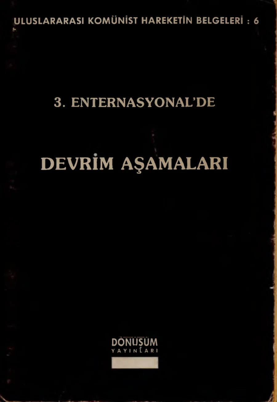 3 Enternasyonalde Devrim Aşamaları kapak görseli