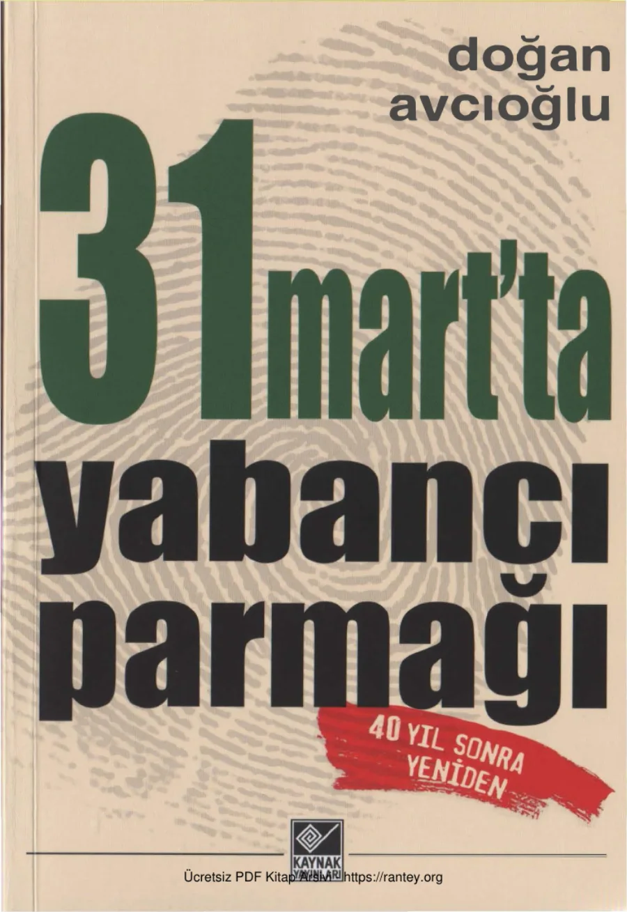 31 Mart'ta Yabancı Parmağı kapak görseli