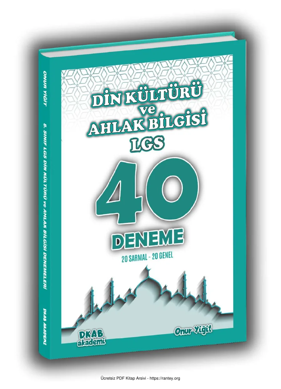 8. Sınıf Onur Hoca 40 LGS Deneme Kitabı kapak görseli