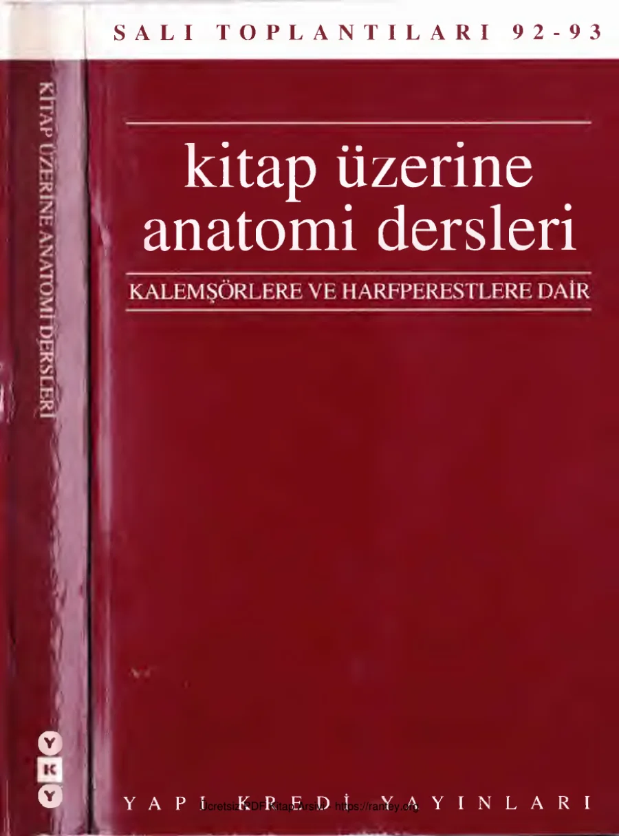 92 93 1 Kitap Üzerine Anatomi Dersleri kapak görseli