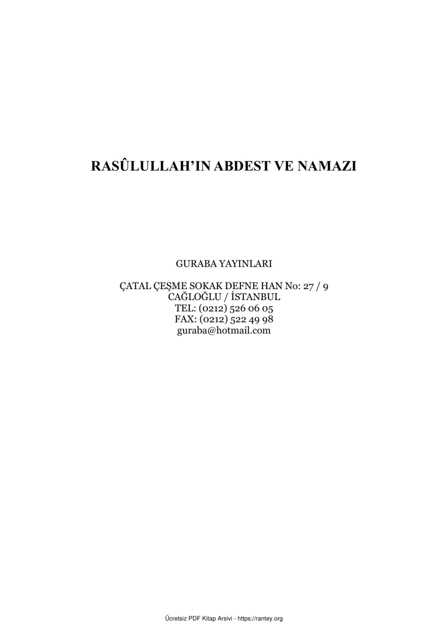 Abdest ve Namazı Ebu Abdulmumin Tekin Mıhçı kapak görseli