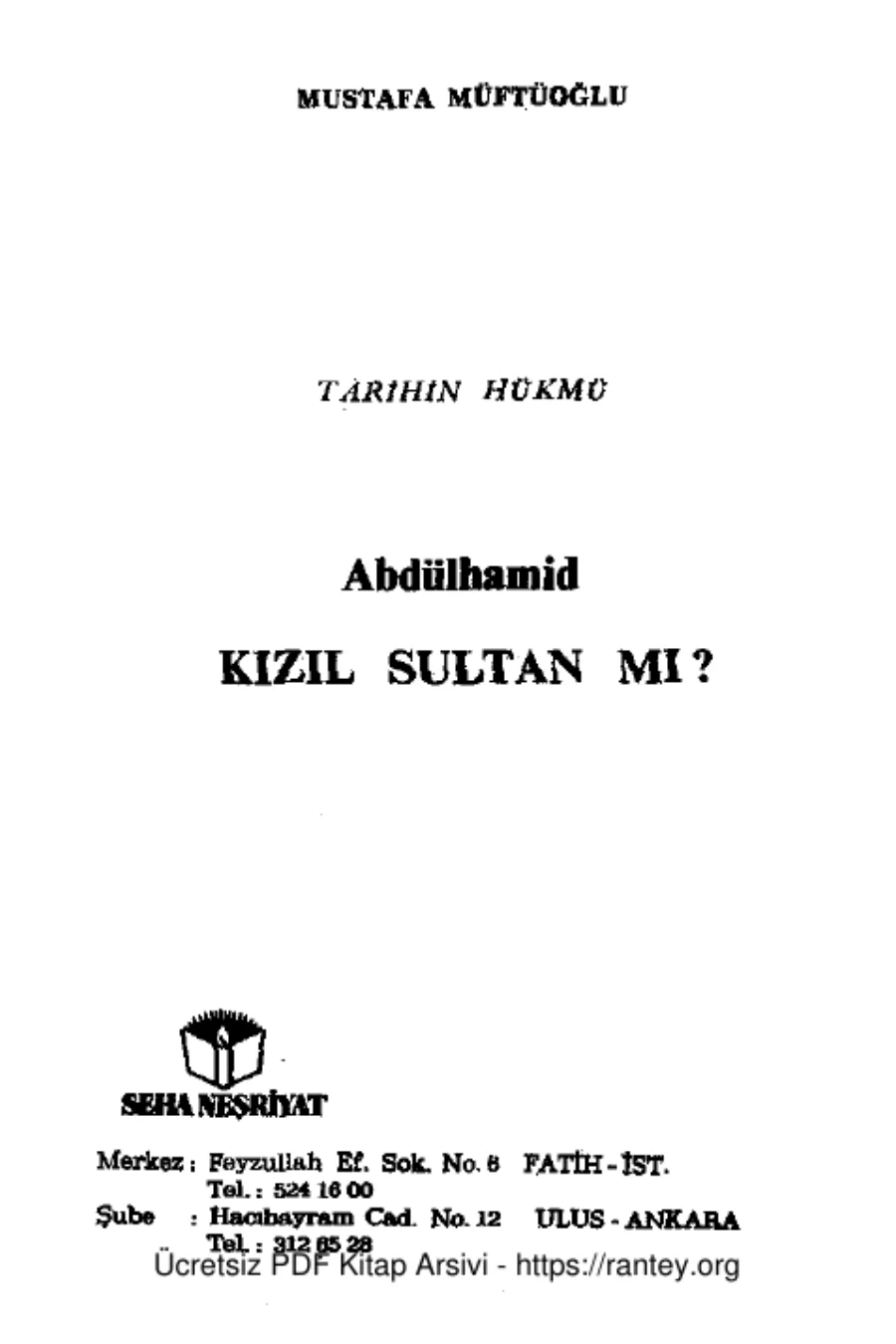 Abdülhamid Kızıl Sultan mı cilt 1 kapak görseli