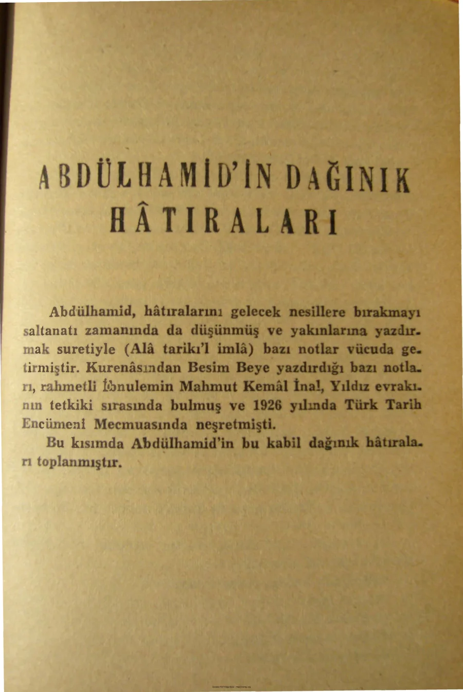 Abdülhamidin Notları kapak görseli
