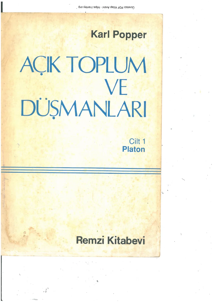 Açık Toplum ve Düşmanları 1 kapak görseli
