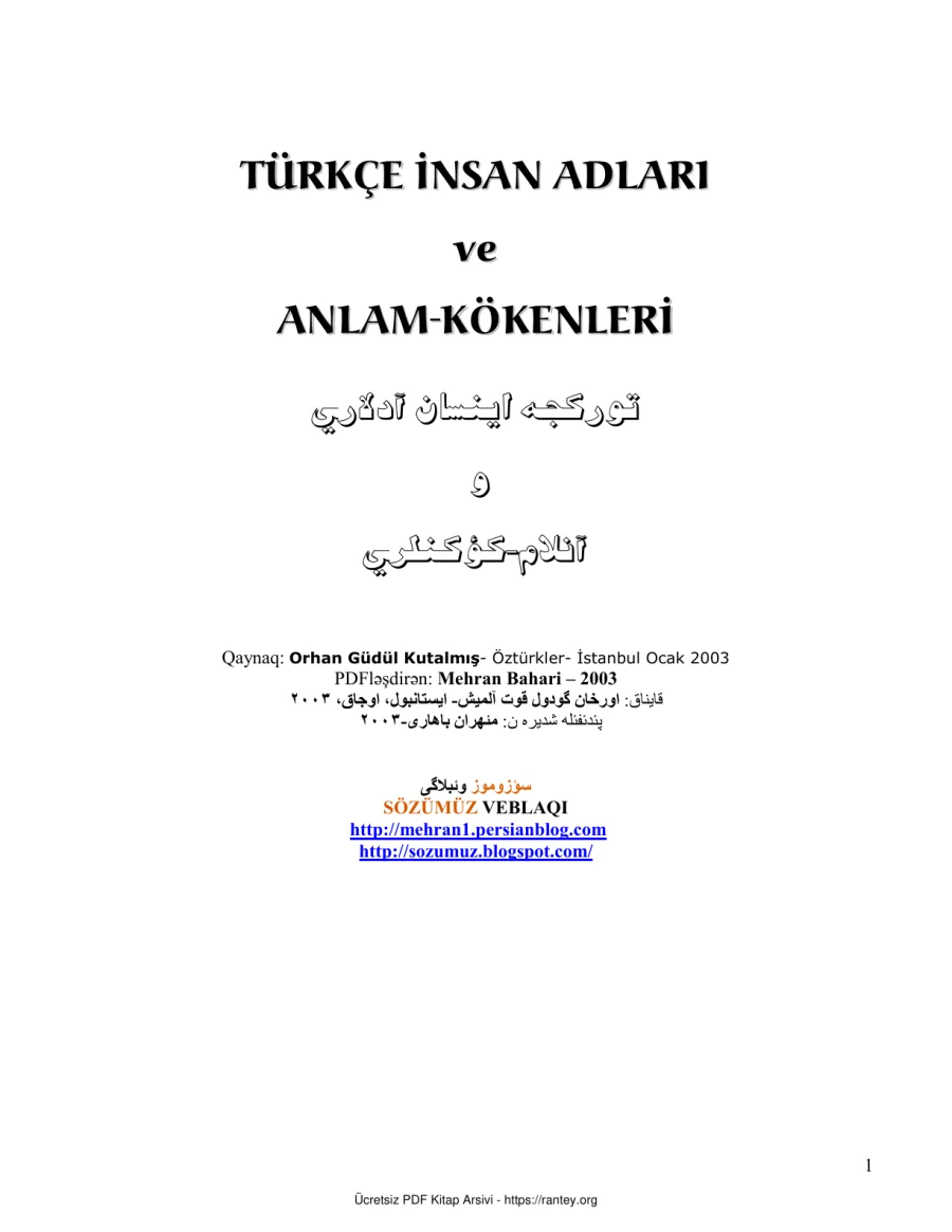 adları anlamı ve kökeni kapak görseli