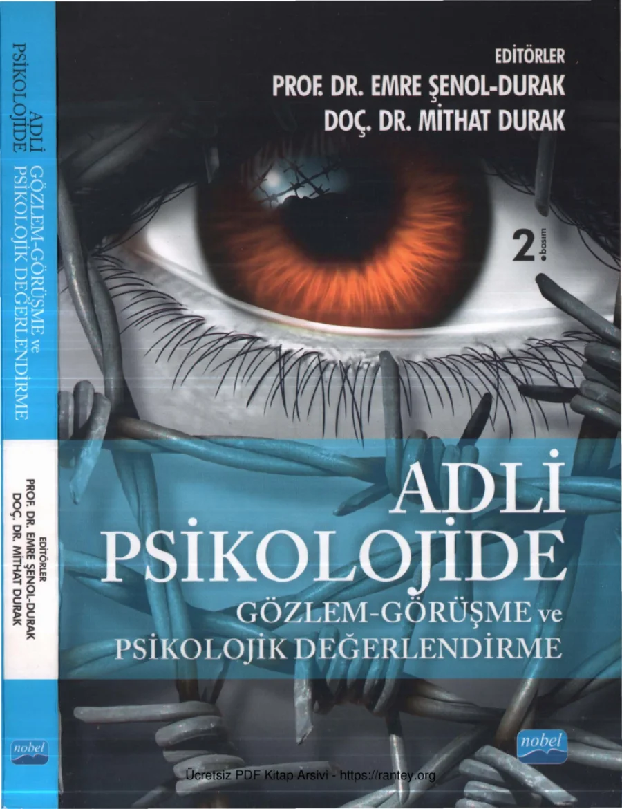 Adli Psikolojide Gözlem Görüşme Psikolojik Değerlendirme kapak görseli
