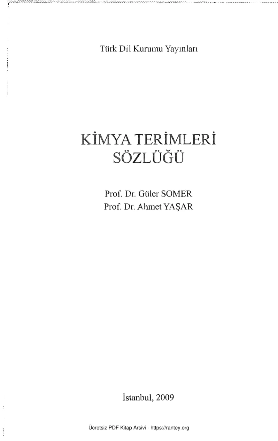 Ahmet Yasar Kimya Terimleri Sözlüğü kapak görseli