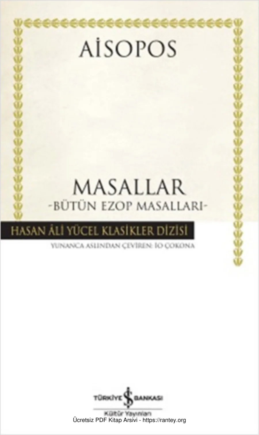 Aisopos Masallar Bütün Ezop Masalları kapak görseli