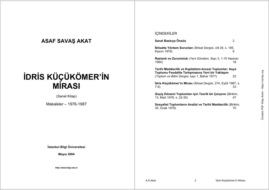 Akat Idris Kucukomerin Mirasi kapak görseli