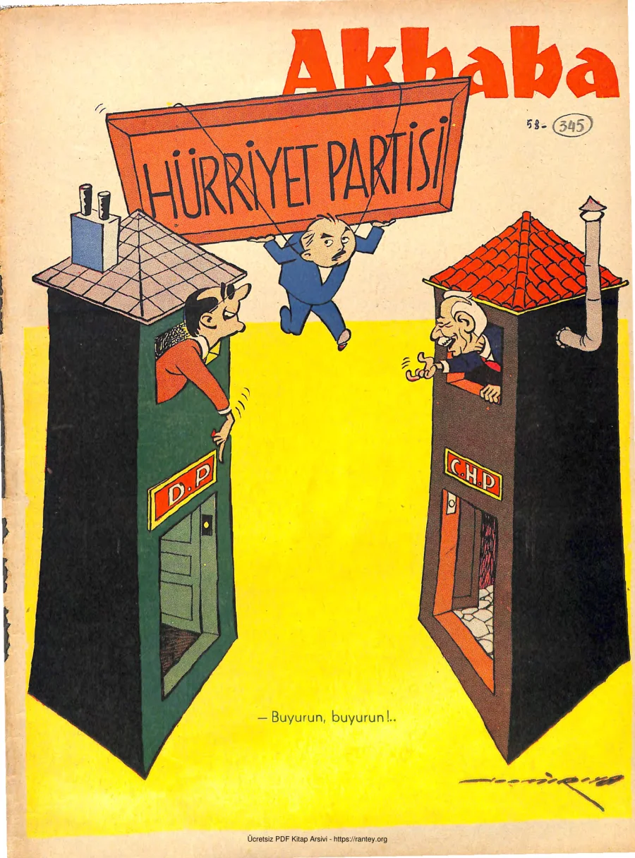 Akbaba 1958 Sayı 345 kapak görseli