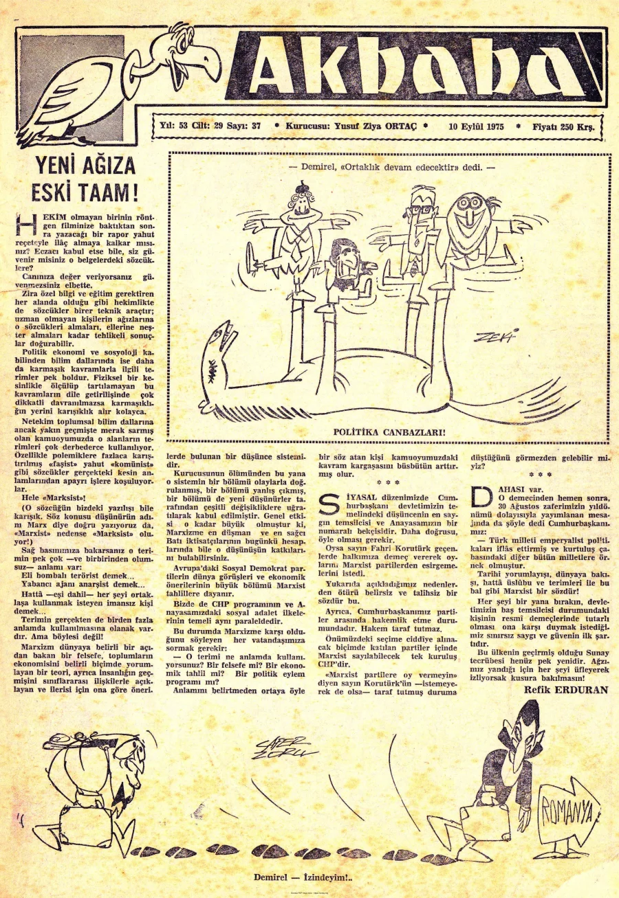 Akbaba 1975 Sayı 037 kapak görseli