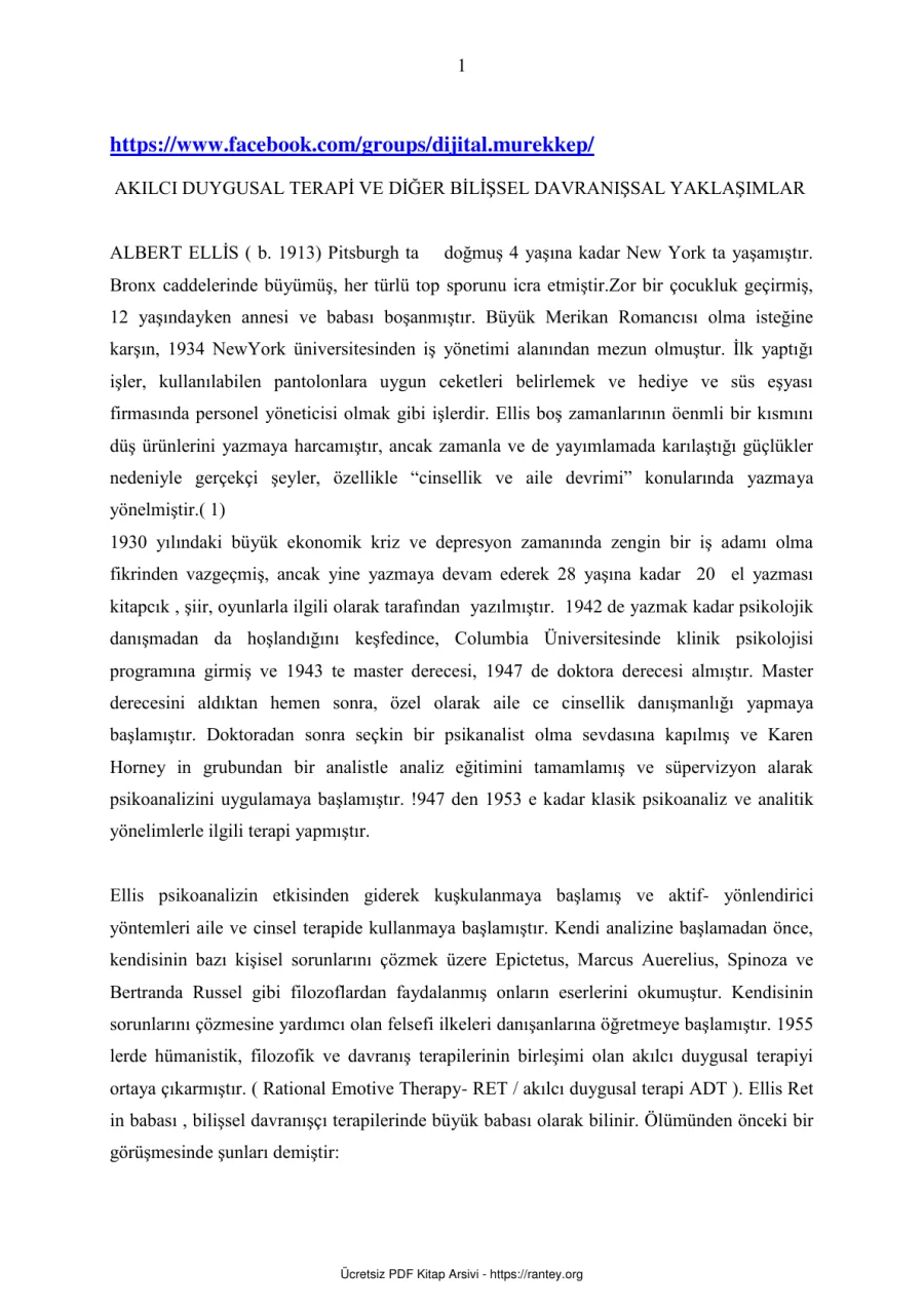 Akılcı Duygusal Terapi ve Bilişsel Davranışsal Yaklaşımlar kapak görseli