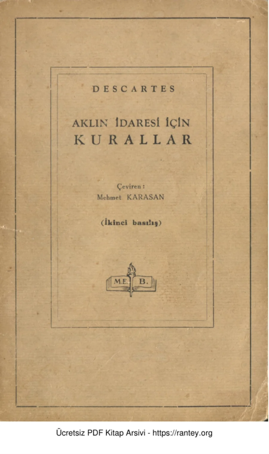 Aklın İdaresi İçin Kurallar kapak görseli