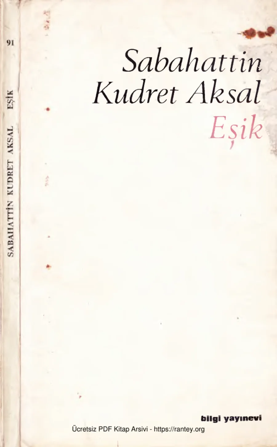 Aksal Eşik Biligi Yayınevi kapak görseli