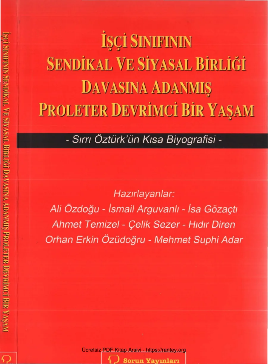 Proleter Devrimci Bir Yaşam Sırrı Öztürkün Kısa Biyografisi kapak görseli