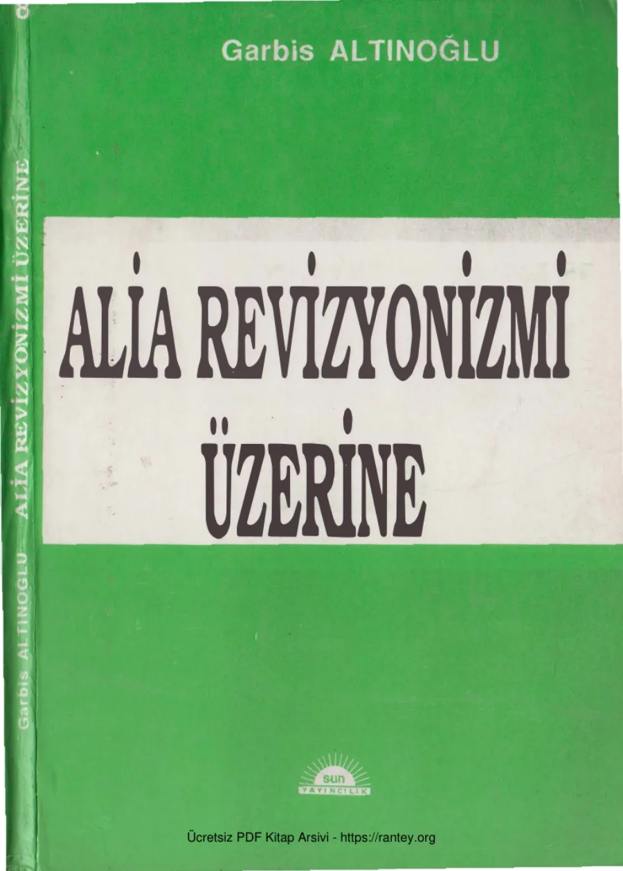Alia Revizyonizmi Üzerine kapak görseli