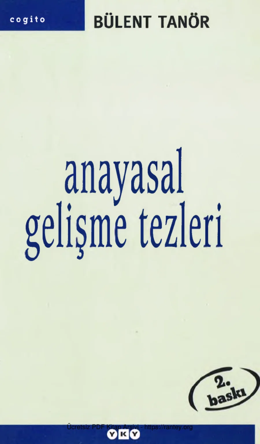 Anayasal Gelişme Tezleri YKY Cogito kapak görseli