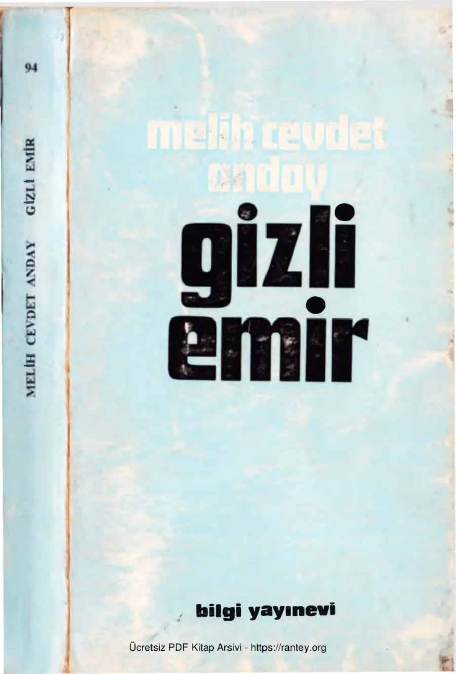 Anday Bütün Eserleri 10 Gizli Emir Bilgi Yayınevi kapak görseli