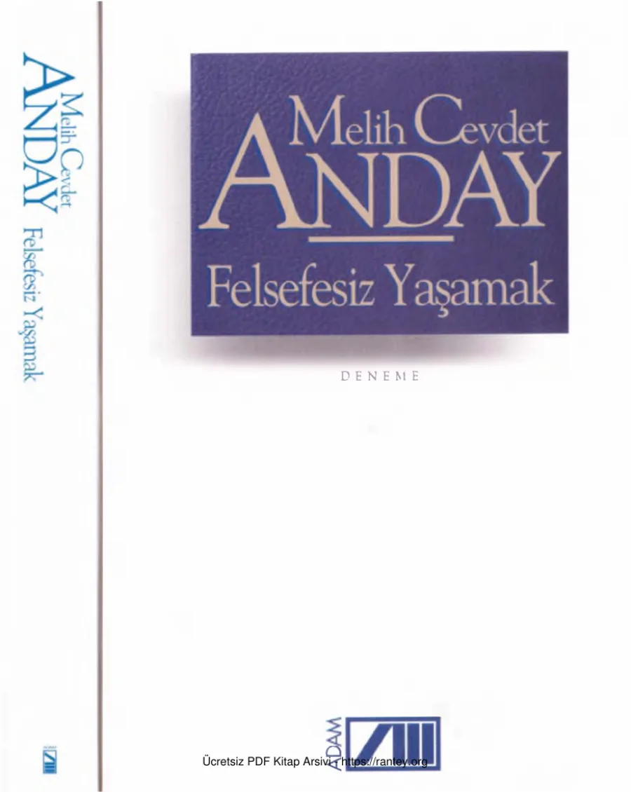 Anday Bütün Eserleri 13 Felsefesiz Yaşamak Adam Yayınları kapak görseli