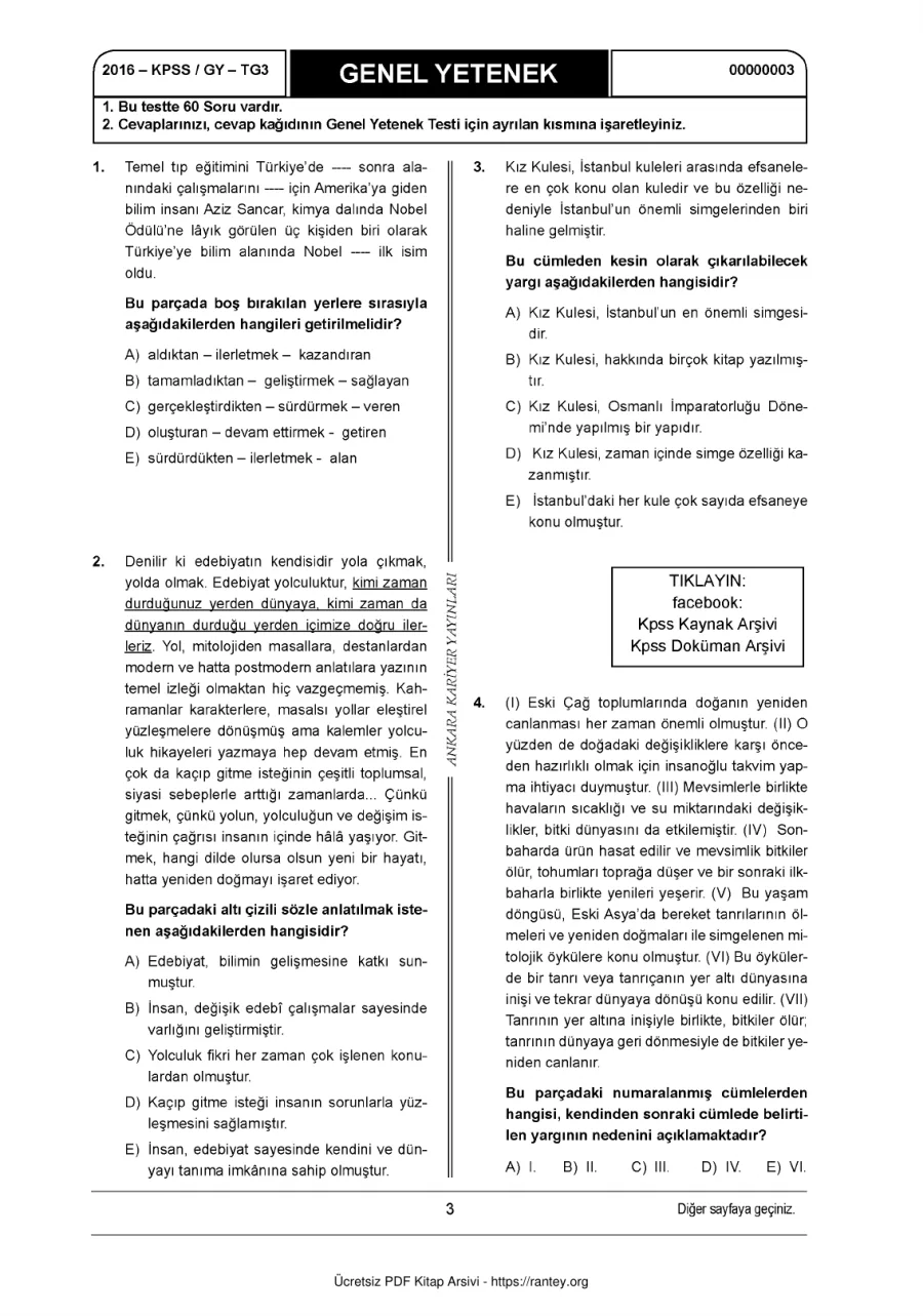 AnkaraKariyer 2016 Tg3 GyGk kapak görseli