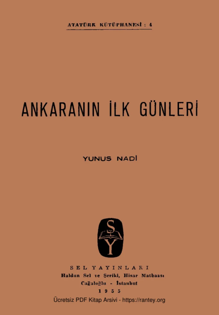 Ankaranın İlk Günleri Sel Yayınevi kapak görseli